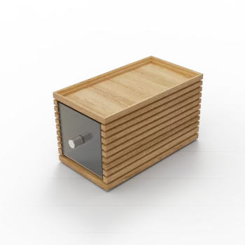 Craster BU_BD1ONL Craster Flow Oak Single Bread Box 349 × 176 × 190mm