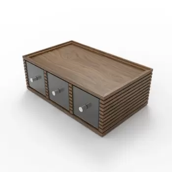 Craster BU_BD3WNL Craster Flow Walnut Triple Bread Box 349 × 530 × ...