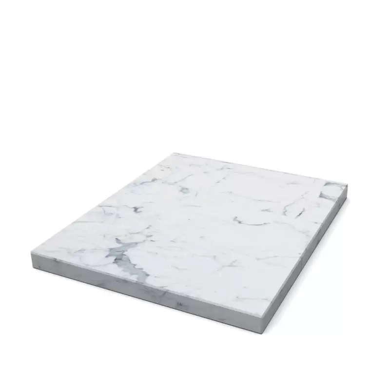 Craster BU_FT0022 Craster Flow White Marble 1.2 Plinth 265 × 325 × ...