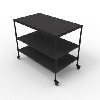 Craster TO_MOD31_B4245 Craster Fare Trolley Black Marble White Marb...