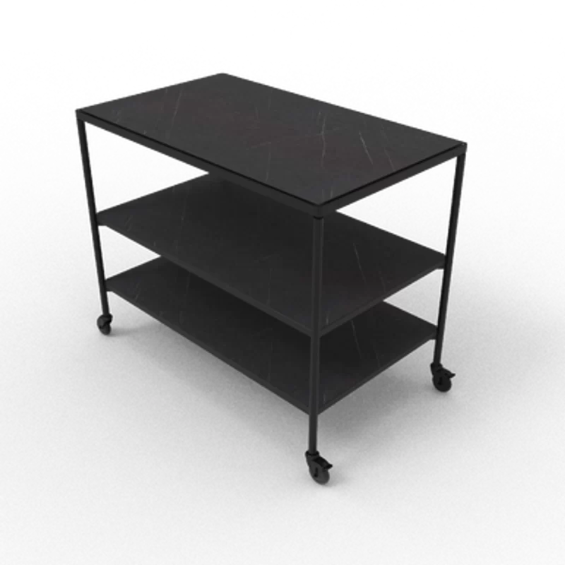 Craster TO_MOD31_B4245 Craster Fare Trolley Black Marble White Marb...