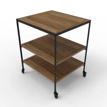 Craster TO_MOD21_WALN Craster Fare Trolley 2.1 Walnut 791 x 669 x 8...