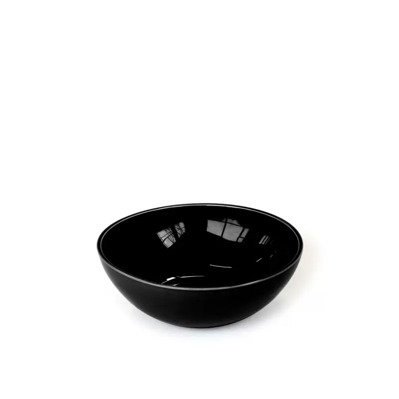 Craster BW_CR1802 Craster Medium Black Ceramic Bowl 250ø × 85 mm