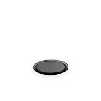 Craster BU_GP0042 Craster Tilt Round Black Glass Plinth 218ø × 20 mm
