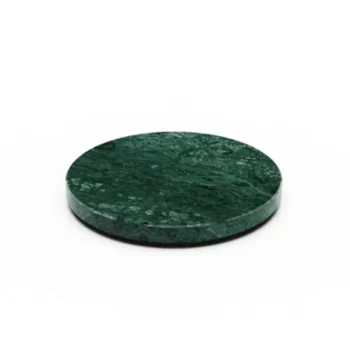 Craster BU_MP1709 Craster Tilt Round Green Marble Plinth 218ø × 25 mm