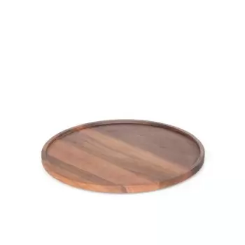 Craster BU_WP1221 Craster Tilt Large Round Walnut Plinth 320ø × 25 mm