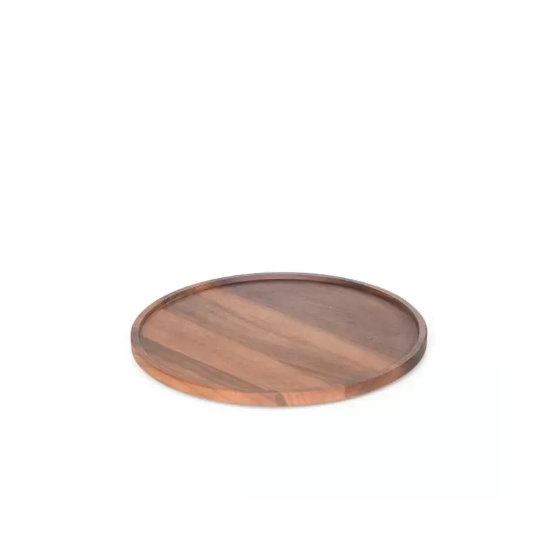 Craster BU_WP1221 Craster Tilt Large Round Walnut Plinth 320ø × 25 mm