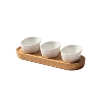 Craster SET_CSO Craster Oak Porcelain condiment set 260 × 100 × 65 mm
