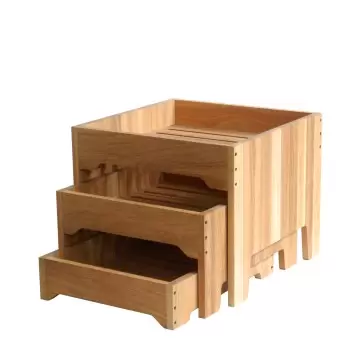 Craster RU_476_D Craster Rustic Regular Oak Three Tier Stand