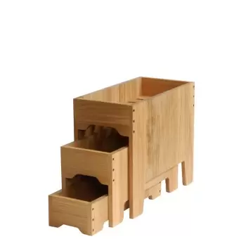 Craster RU_476_G Craster Rustic Mini Oak Three Tier Stand