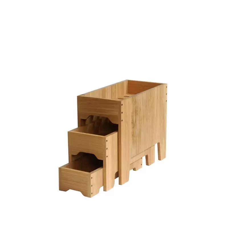 Craster RU_476_G Craster Rustic Mini Oak Three Tier Stand