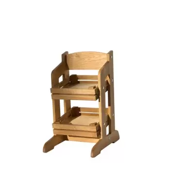 Craster RU_476_F Craster Rustic Oak Two Tier Counter Stand 336 × 45...