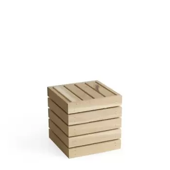 Craster RU_334_A Craster Rustic Small Oak Box Riser 150 × 150 × 150 mm