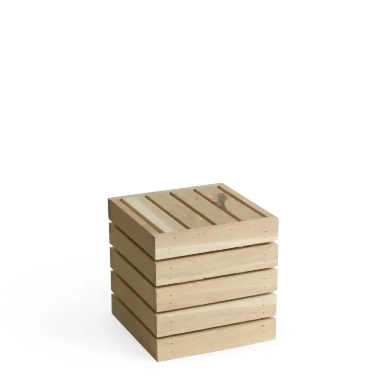 Craster RU_334_A Craster Rustic Small Oak Box Riser 150 × 150 × 150 mm