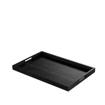 Craster TA_CMBOL Craster Black Rectangular Modern Tray 600 × 400 × ...