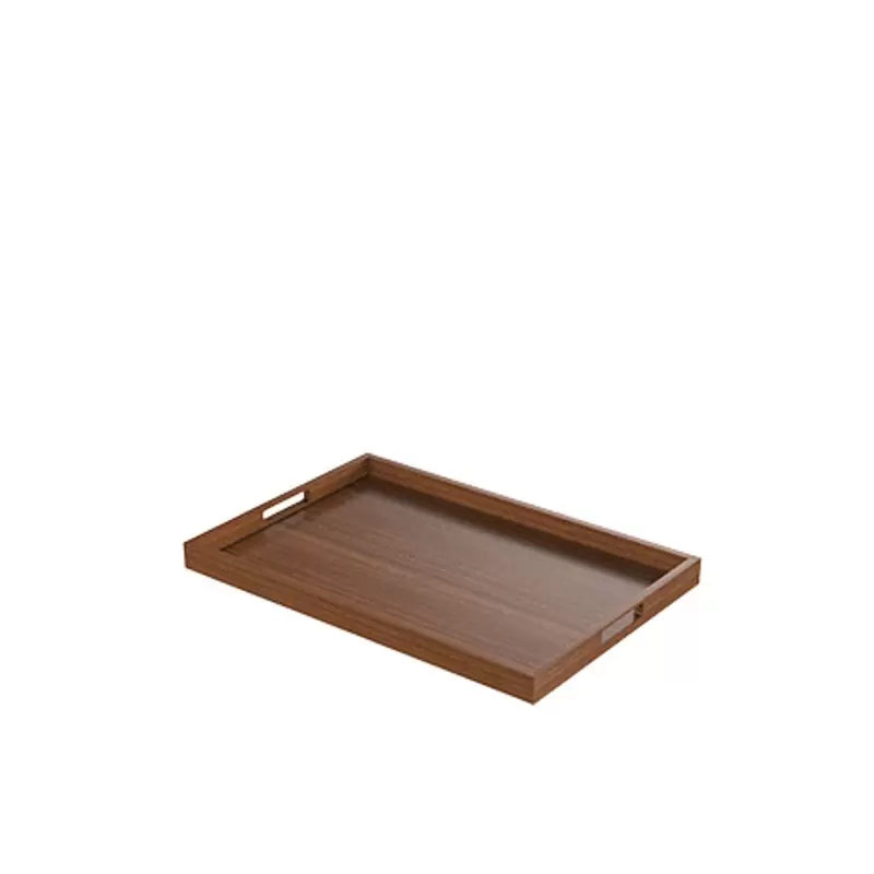 Craster TA_CMMM Craster Mahogany Square Modern Tray 400 × 400 × 40 mm
