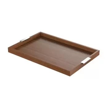 Craster TA_CMSSM Craster Mahogany Modern Tray with Steel Handles 62...