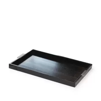 Craster TA_CMSSBO Craster Black Modern Tray with Steel Handles 626 ...