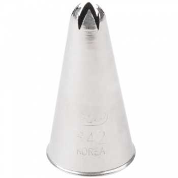 Ateco 842 Ateco 842 - Closed Star Pastry Tip .25'' Opening Diameter- Stainless Steel Closed Star Pastry Tips