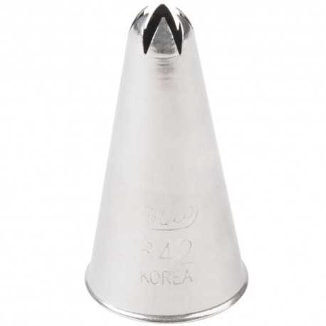 Ateco 842 Ateco 842 - Closed Star Pastry Tip .25'' Opening Diameter- Stainless Steel Closed Star Pastry Tips