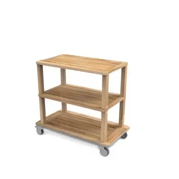 Craster TO_LDTNF Craster Oak Service Tray Trolley 1075 × 585 × 954 mm