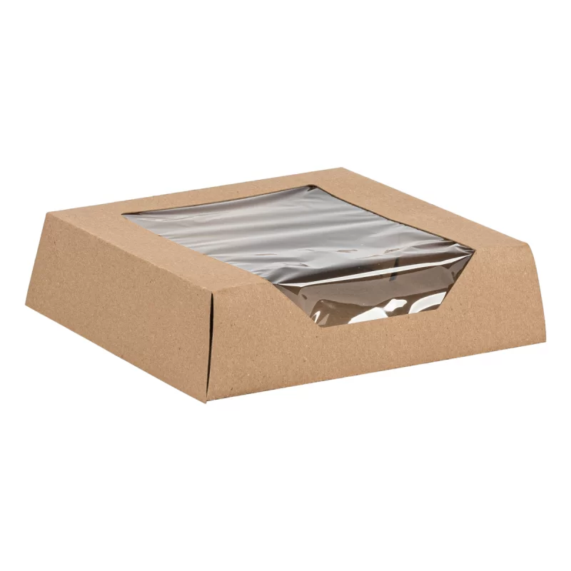 Brown Kraft Pie Tart Box with Window - 10" x 8" x 4" - 100 pcs Brown Kraft Pie Tart Box with Window - 10" x 8" x 4" - 100 pcs