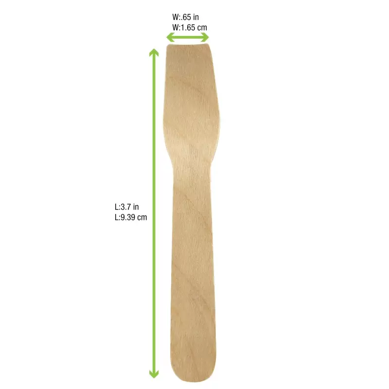 PacknWood Wooden Ice Cream Spoon - 3.75'' - 3000 pcs PacknWood Wooden Ice Cream Spoon - 3.75'' - 3000 pcs