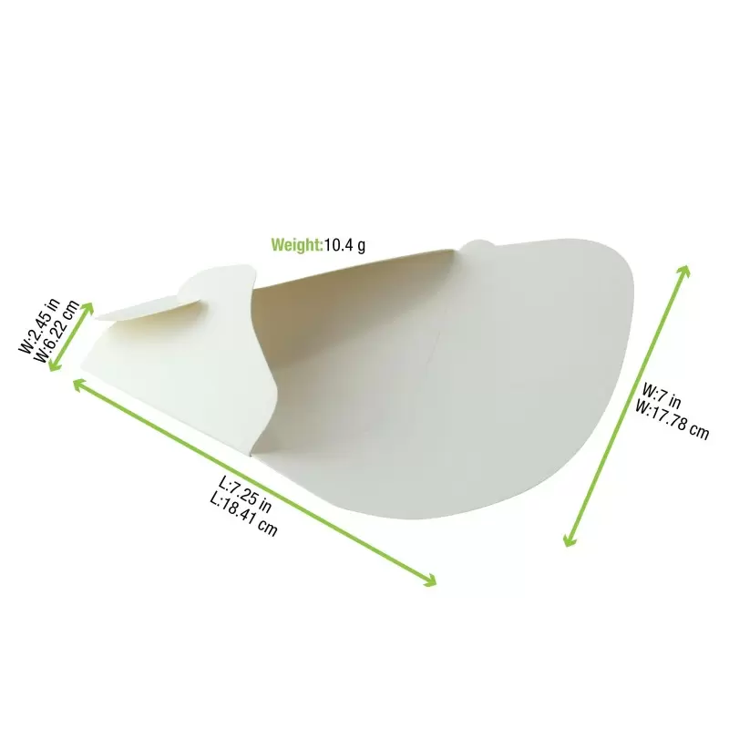 PacknWood White Crepe Holder - Middle W:5.9'' H:7.25'' - 1000 pcs PacknWood White Crepe Holder - Middle W:5.9'' H:7.25'' - 1000 pcs