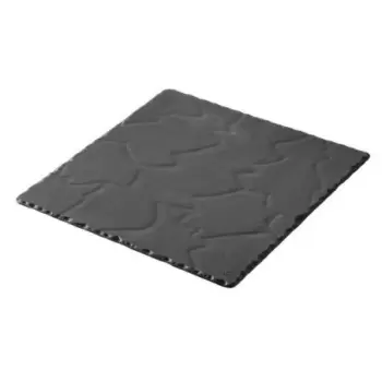 Revol Basalt Collection Square Plate 25 cm - Matt slate style - Set of 6 pcs