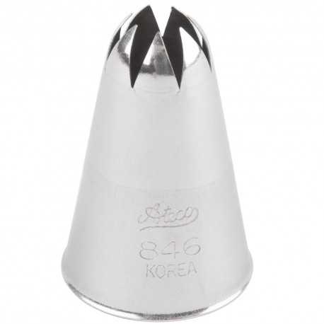 Ateco 846 Ateco 846 - Closed Star Pastry Tip 1/2'' Opening Diameter- Stainless Steel Closed Star Pastry Tips