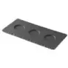 Revol Basalt Collection Tray With 3 Indents 25X12 cm - Matt slate style - Set of 6 pcs