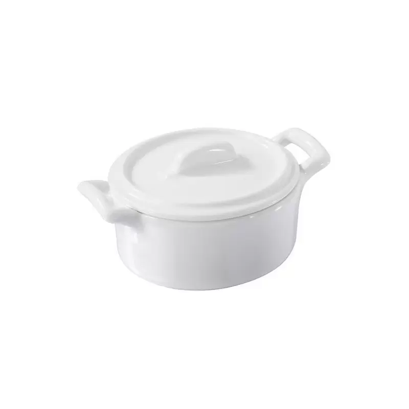 Revol Belle Cuisine Collection Mini Cocotte With Lid 8 cl - White - Set of 6 pcs Revol Belle Cuisine Collection Mini Cocotte With Lid 8 cl - White - Set of 6 pcs
