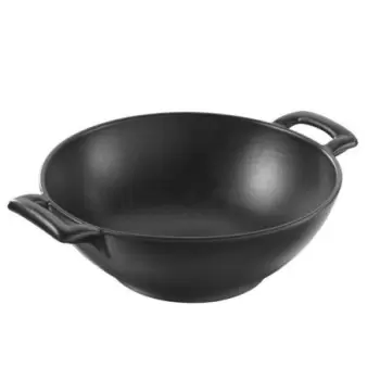 Revol Belle Cuisine Collection Individual Wok 16 cm 50 cl - Cast iron style - Set of 4 pcs