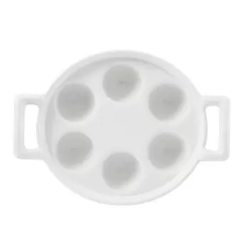 Revol Belle Cuisine Collection Snail Plate 6 Holes - White - Set of 6 pcs