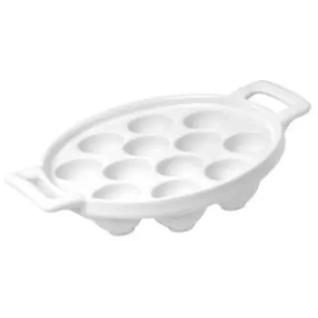 Revol Belle Cuisine Collection Snail Plate 12 Holes - White - Set of 6 pcs