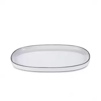 Revol 652864 Revol Caractere Collection Oval Dish - White Cumulus
