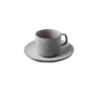 Revol Equinoxe Collection Espresso Cup And Saucer 8 cl - Pepper - Set of 6 pcs