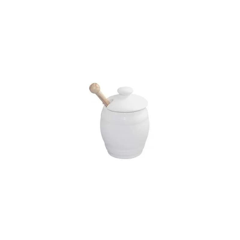 Revol Les Essentiels Collection Mustard Pot With Spatula - White - Set of 4 pcs Revol Les Essentiels Collection Mustard Pot With Spatula - White - Set of 4 pcs