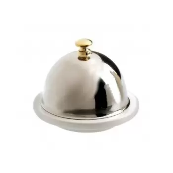 Revol Les Essentiels Collection Butter Dish Ss Cloche - White - Set of 6 pcs