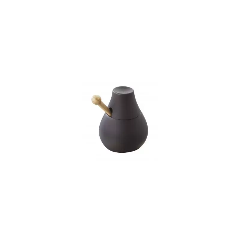 Revol Likid Collection Mustard Pot With Spatula 15 cl - Slate - Set of 4 pcs Revol Likid Collection Mustard Pot With Spatula 15 cl - Slate - Set of 4 pcs