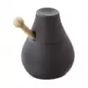 Revol Likid Collection Mustard Pot With Spatula 15 cl - Slate - Set of 4 pcs