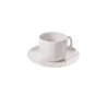 Revol Madeleine Collection Tea Cup And Saucer 20 cl - Alabaster white - Set of 6 pcs