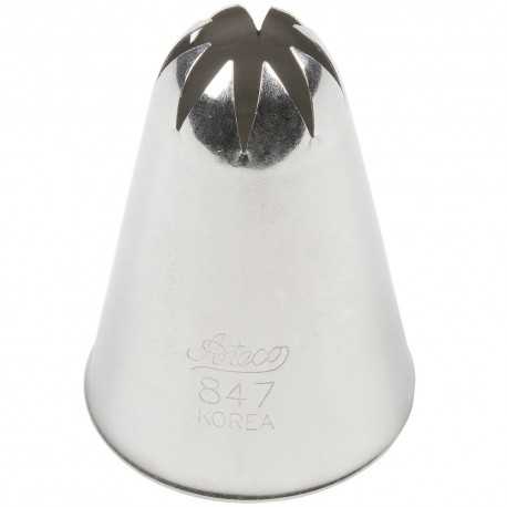 Ateco 847 Ateco 847 - Closed Star Pastry Tip .56'' Opening Diameter- Stainless Steel Closed Star Pastry Tips
