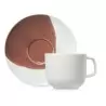 Revol Confluence Collection Espresso Cup And Saucer 8 cl\n\n - Cognac Alabaster white - Set of 6 pcs