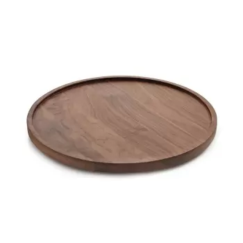 Revol En Scene Collection Round Tray With Edge 33 cm - Walnut