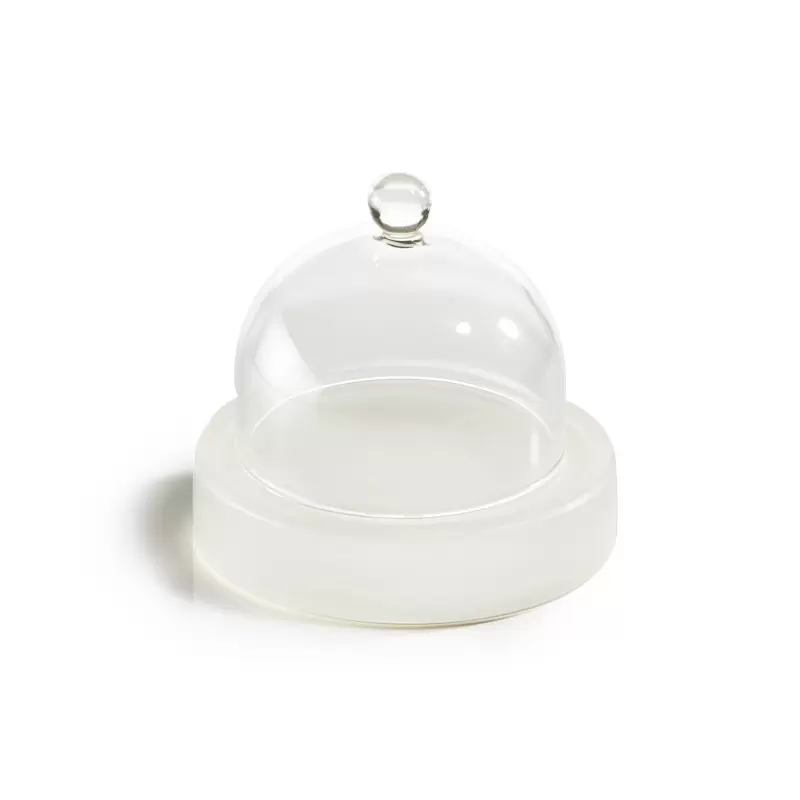 Revol ICE Collection Butter Dish With Glass Dome - Nacryl White - Set of 6 pcs Revol ICE Collection Butter Dish With Glass Dome - Nacryl White - Set of 6 pcs