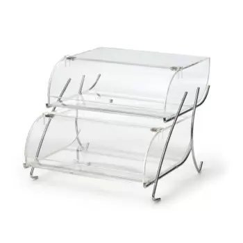 Rosseto BAK2937 Rosseto Two-Tier Bakery Case with Stainless Steel W...