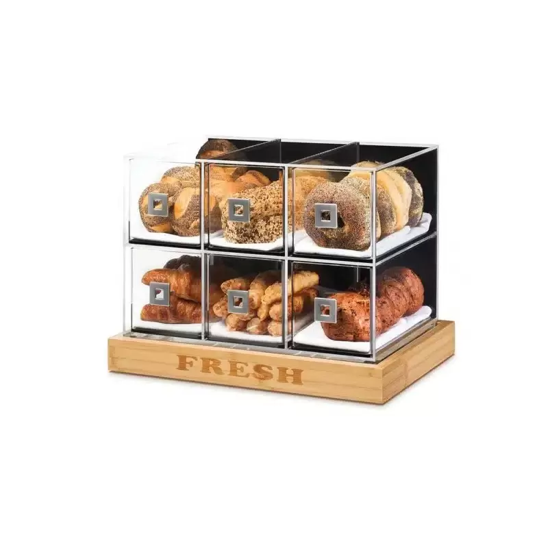 Rosseto BD114 Rosseto Six Drawer Bakery Case with "FRESH" Bamboo Ba...