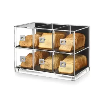 Rosseto BD115 Rosseto Six Drawer Acrylic Bakery Case - 1 Piece - 19...
