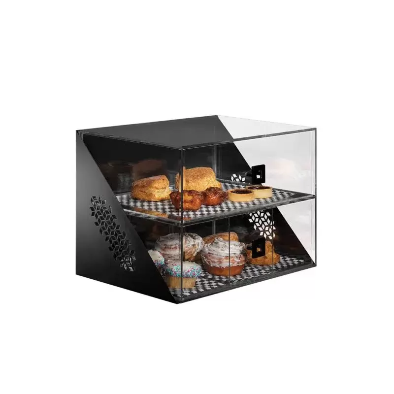Rosseto BD144 Rosseto Mosaic Wide Two Drawer Black Matte Bakery Cas...
